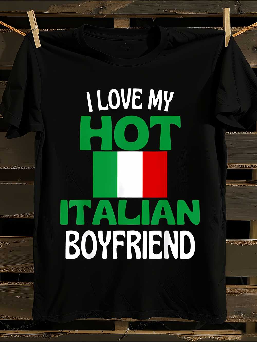 Funny Italian Boyfriend Graphic T-Shirt XL