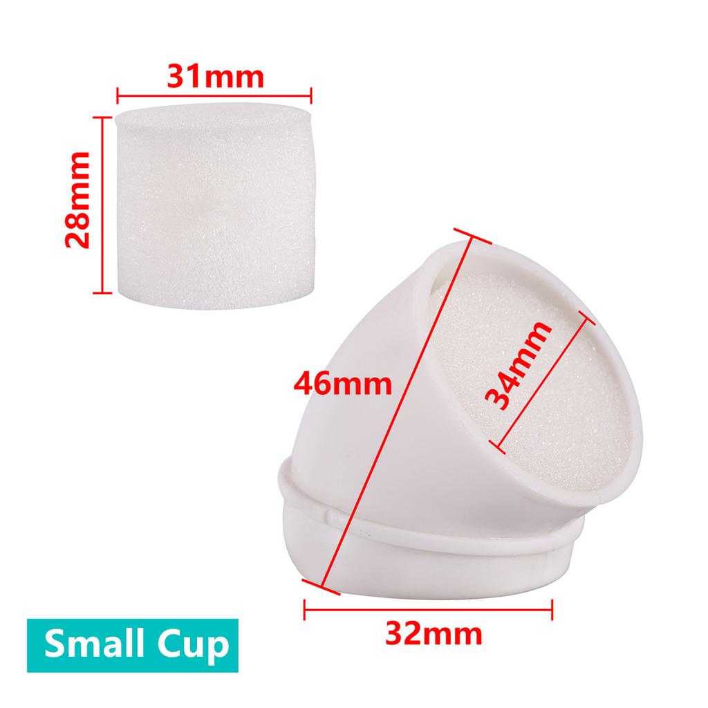 10Pcs PVC Pipe Soilless Hydroponics Fixed Plant Cups and Sponges Diameter 32mm Interface Plants Vegetables Seeds Nurturing Cups