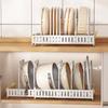 Adjustable Length Kitchen Racks Organizer Expandable Pot Lid Holder Pot Lid Rack  Cooking Space