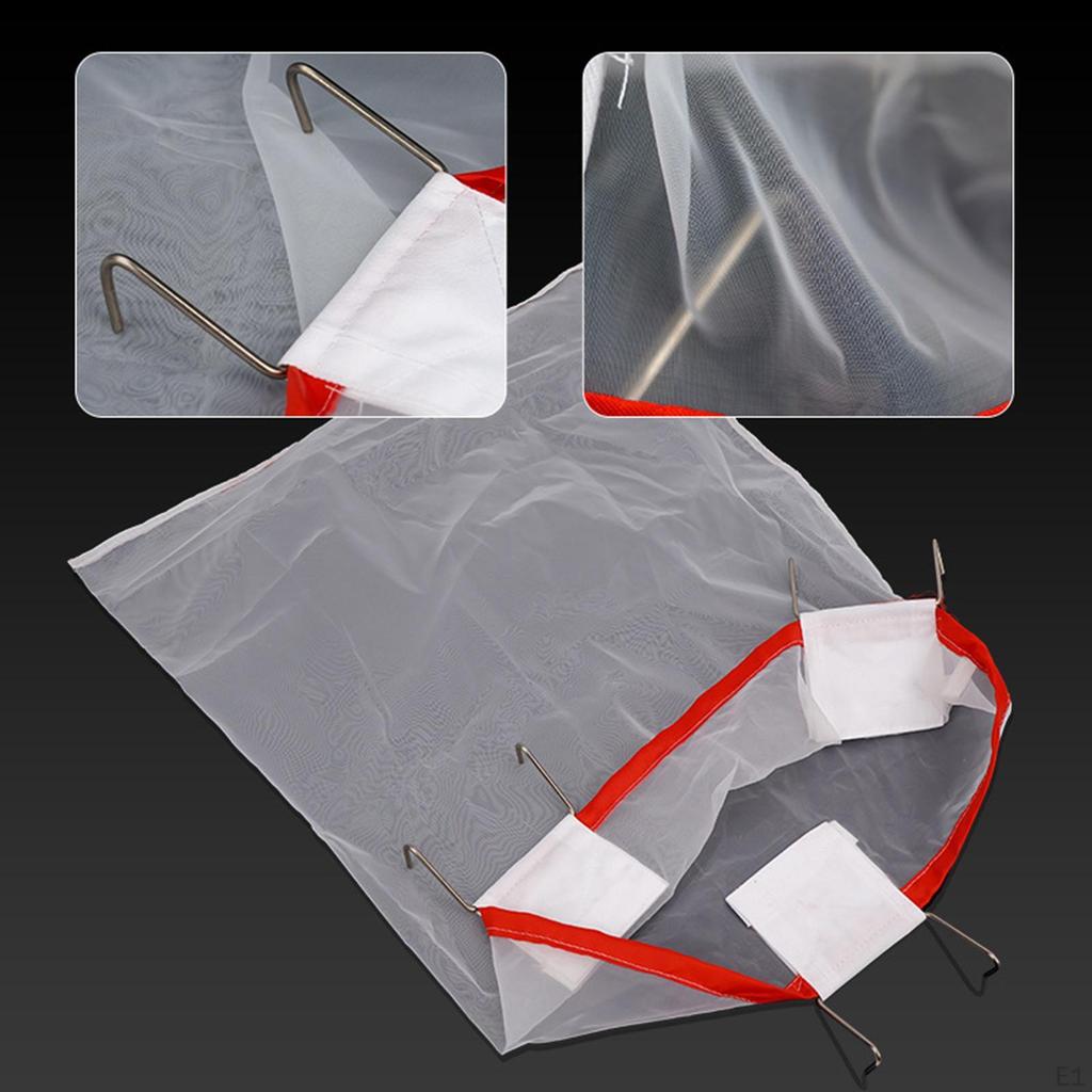 Honey Filter Bag Mesh,Nylon Strainer Equipment Beekeeper Tool Washable Extractor with Metal