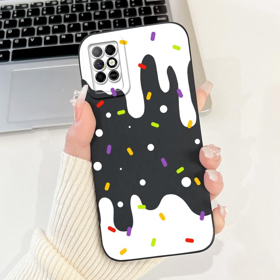 Für Infinix Note 8i Hülle X683 X683B Luxus Kunst Bemalte Abdeckung Weiche TPU Handyhülle Für Infinix Note 8 X692 Note8 Note8i Rückseite