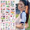 Sports Theme Tattoo Sticker Football Game Fans Luminous Temporary Tattoo Stickers Waterproof Party Makeup Face Stickers