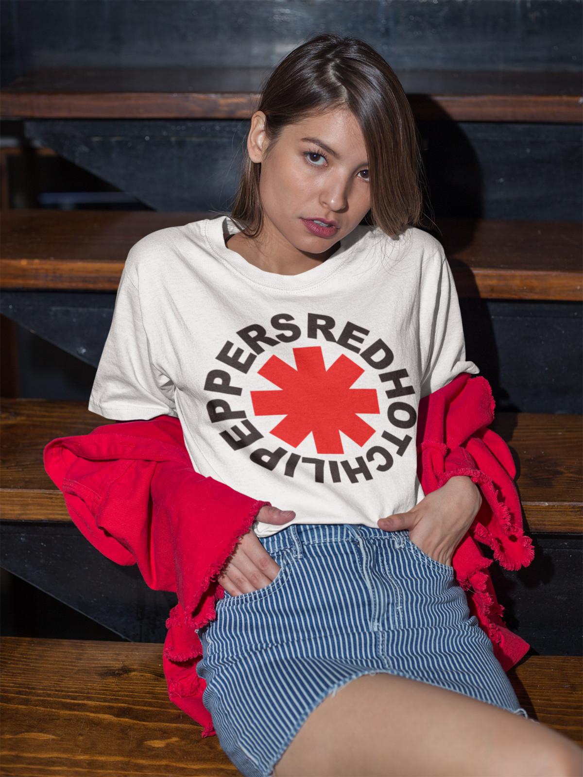 

Red Hot Chilli Peppers Ретро Музыкальная Группа Kon Женская Хлопковая Рубашка S-XXXL Оверсайз 2XL