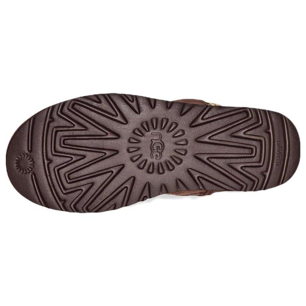 UGG Other Warm Non-Slip Solid Color Flat Zipper Mid-Calf Snow Boots Women snow boots Chestnut 1112480-BCDR