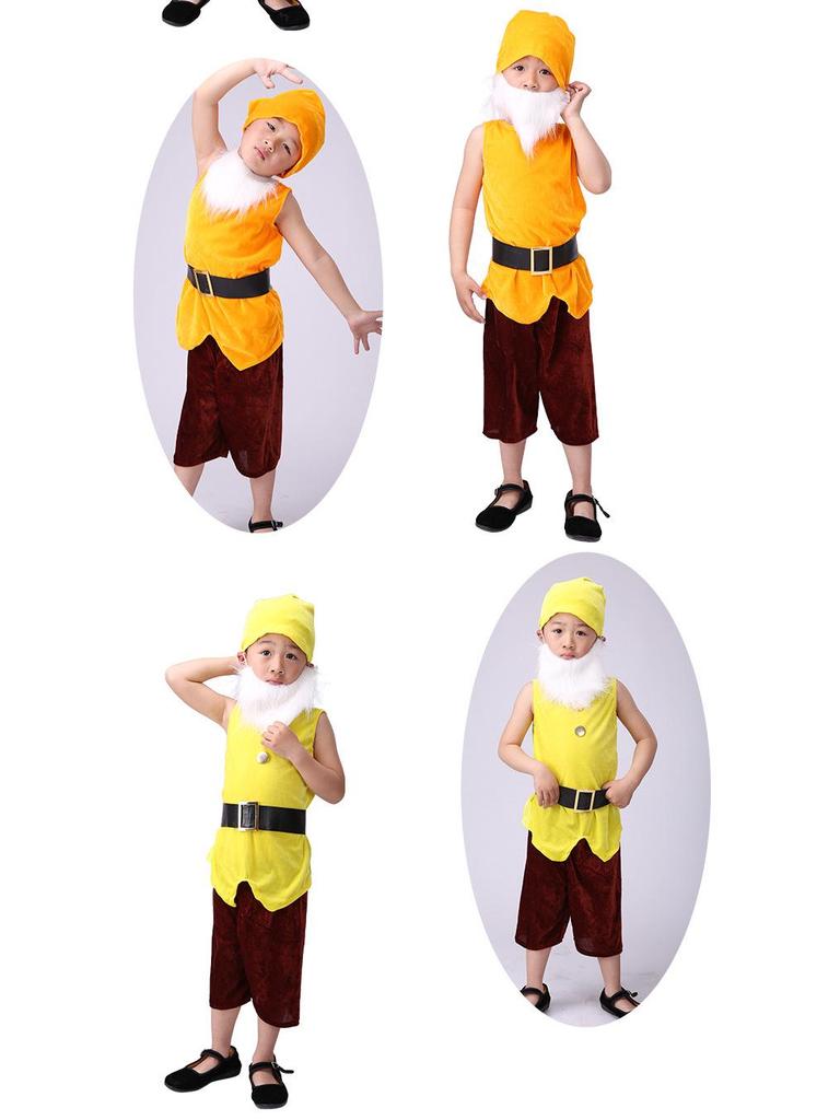 Children's Snow White & Seven Dwarfs Play Costumes: Prince, Hunter, & Magic Mirror Outfits