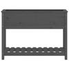 Planter with Shelf Gray 111.5 x 34.5 x 81 cm Solid Pine Wood
