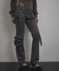 Bunteu Cargo Strap Pocket Pants (Charcoal)