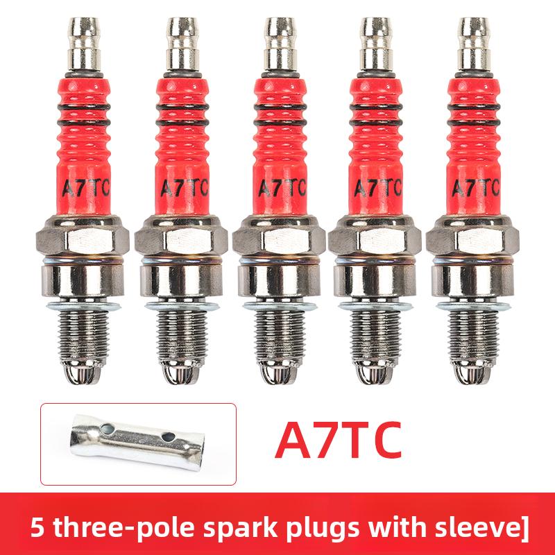 Three-stage spark plugs for scooters, A7TC/D8TC motorcycle models with 125 and 150 horsepower, 100cc universal ignition plugs