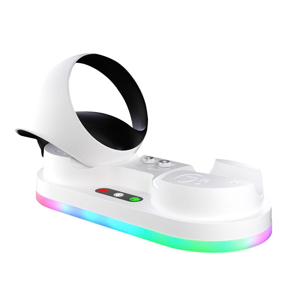 Controller Charger Charging Dock Compatible For Ps Vr2 Handle Charging Stand With Indication Light RGB Lamp