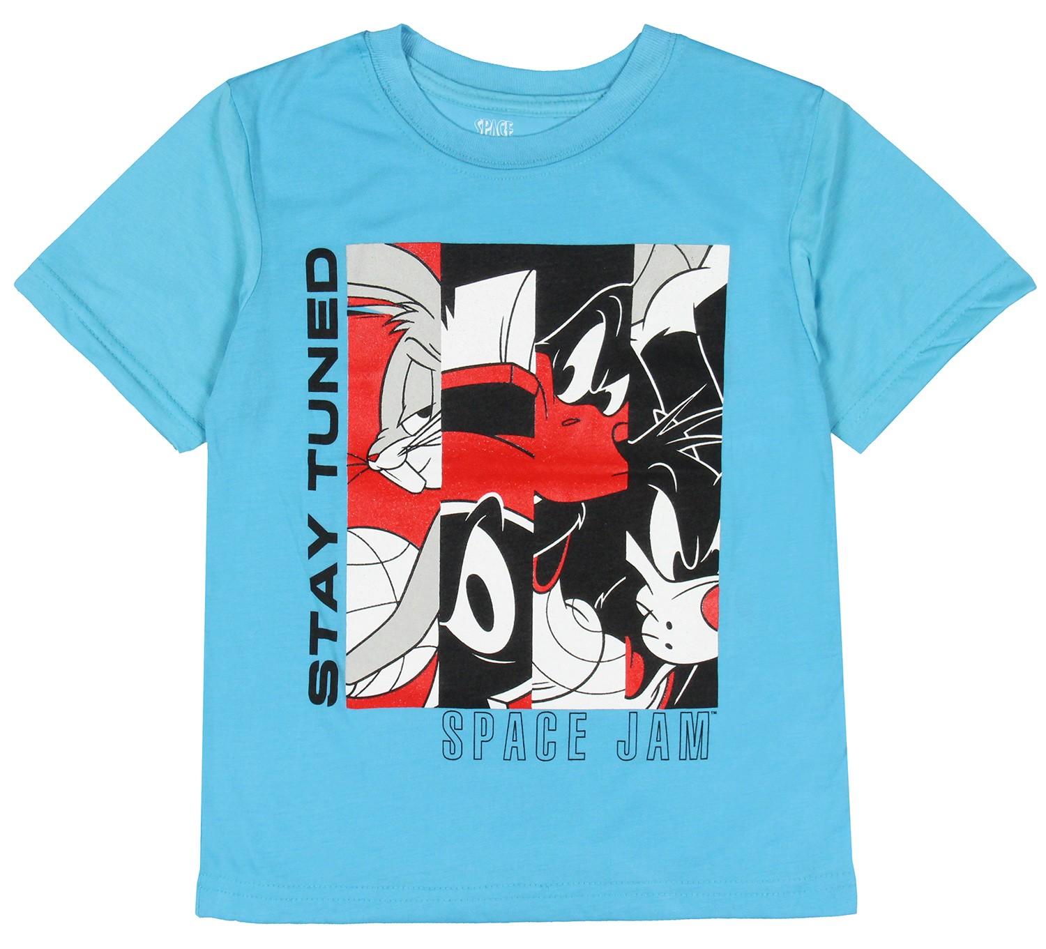 Looney Tunes Little Boy s Space Jam Stay Tuned Profile Portraits T-Shirt M