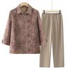 Women's Traditional Style Seven-Sleeve Top and Pants Set for Middle-aged and Elderly