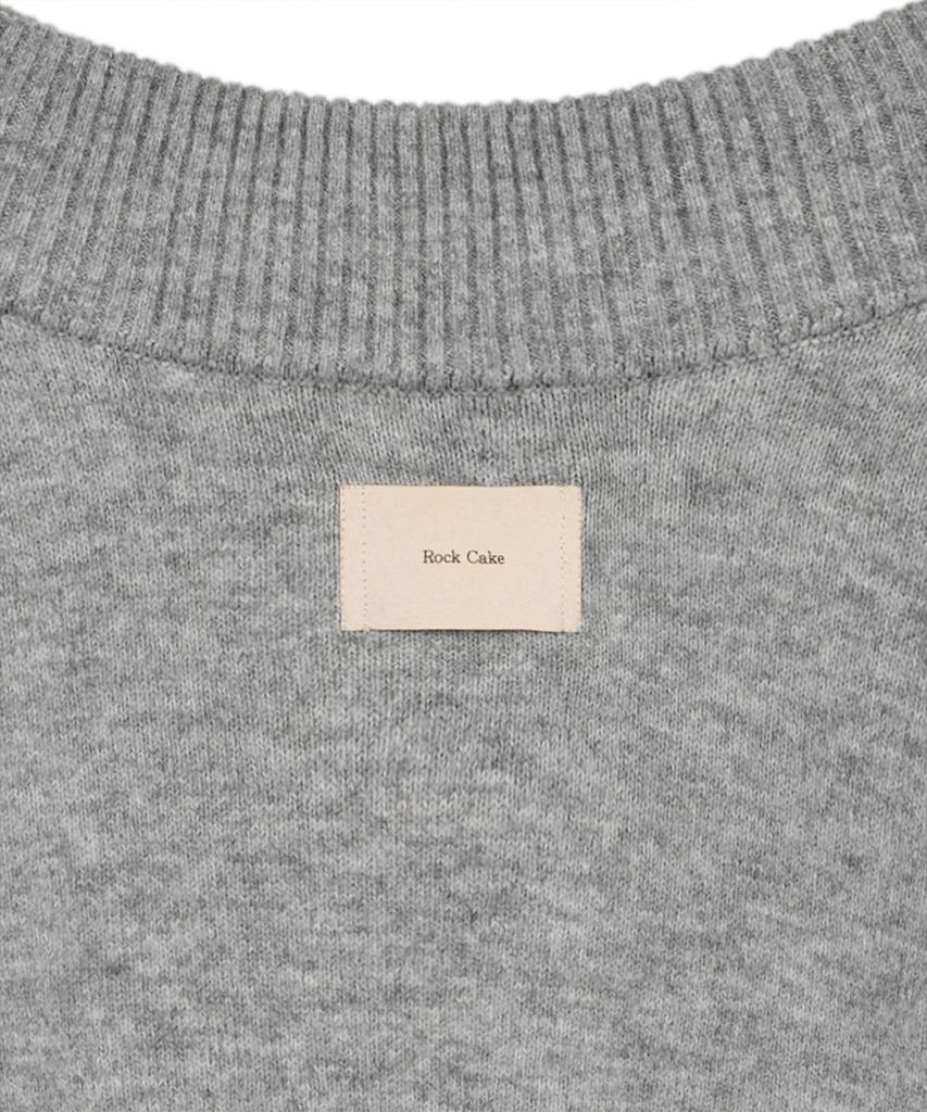 ROCKCAKE Off Shoulder Damaged Knit - Gray