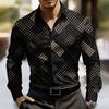 ¡Esencial del Oeste! Camisa de manga larga abotonada bordada, elegante ropa para hombre.