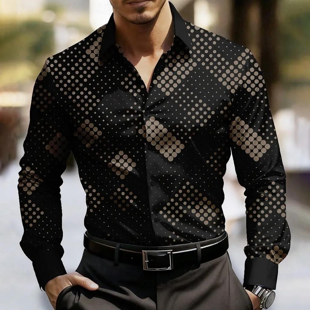 ¡Esencial del Oeste! Camisa de manga larga abotonada bordada, elegante ropa para hombre.