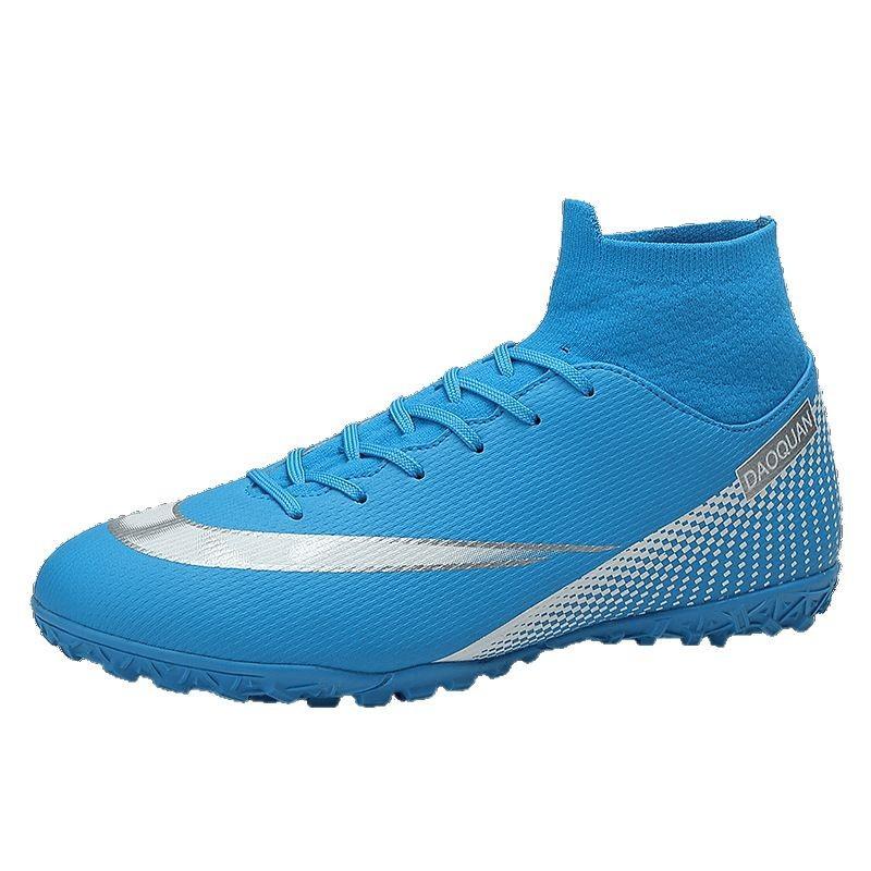 Men's and Women's Same Football Shoes Men's and Children's High-top Students Neymar Broken Nails AG Long Nails Breathable Game Shoes