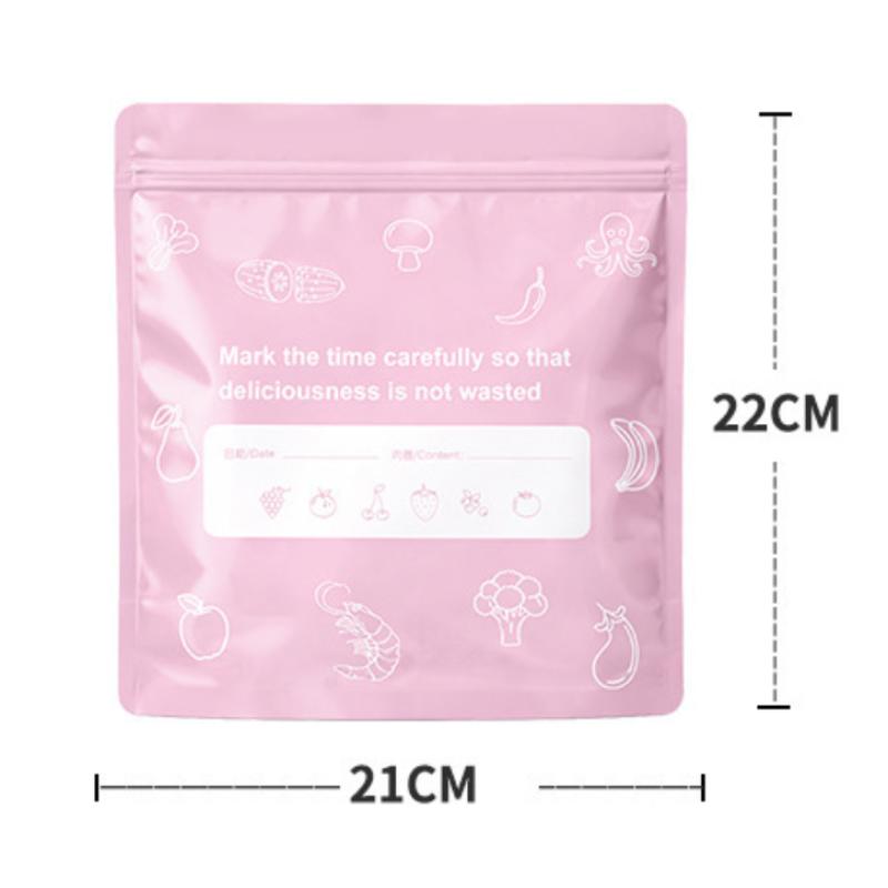 10 Pcs Aluminum Foil Storage Bags Freezer Sealed Organizers Food Packaging Reusable Pantry Odor-Proof Bag Kitchen Essential