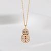 Mcel 14K Holiday With Snowman Necklace