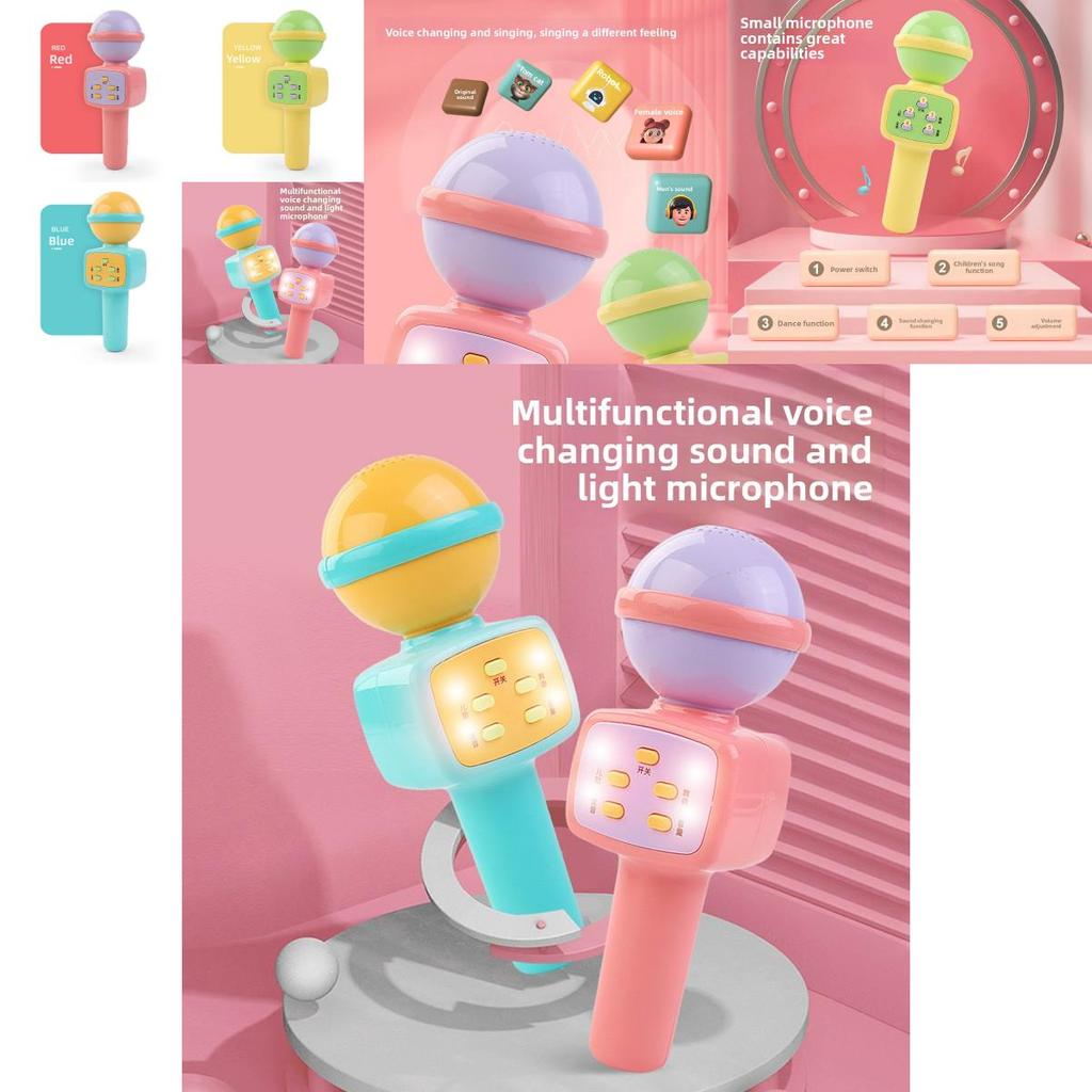 Microfono Karaoke Interattivo per Bambini con Alimentazione a Batteria ed Effetti Vocali per il Gioco