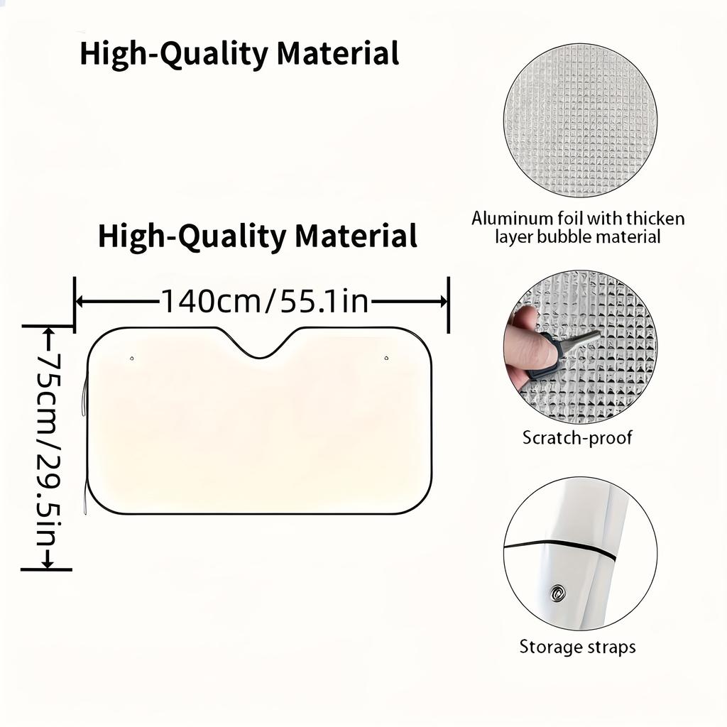 1Pcs French Bulldog Pattern Windshield Sunshade UV Rays Heat Blocker Keeps Vehicle Cool Unique Design Fit Sedans SUVs Trucks RVs