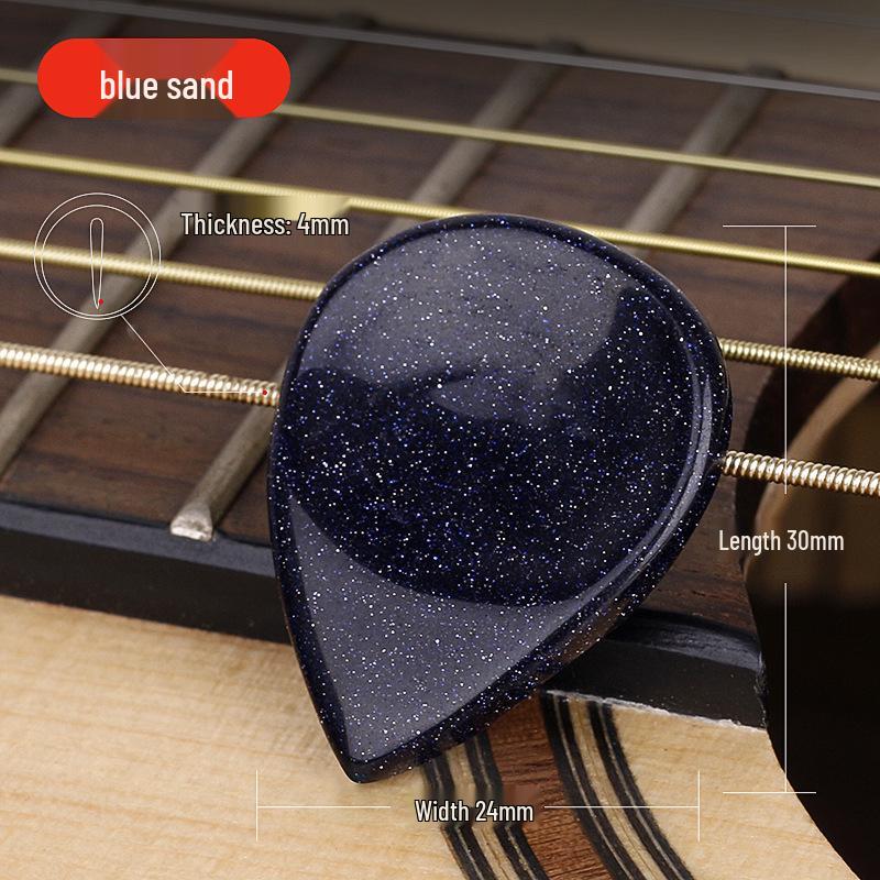 FNRLIAPicks Faux Gemstone Electric Guitar Pick Necklace - Handmade American Gift Pendant.