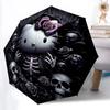 1pc Gothic Hello Kitty Umbrella - Automatic Opening and Closing, Sturdy Iron Frame,  Formal Occasions Yy251027037