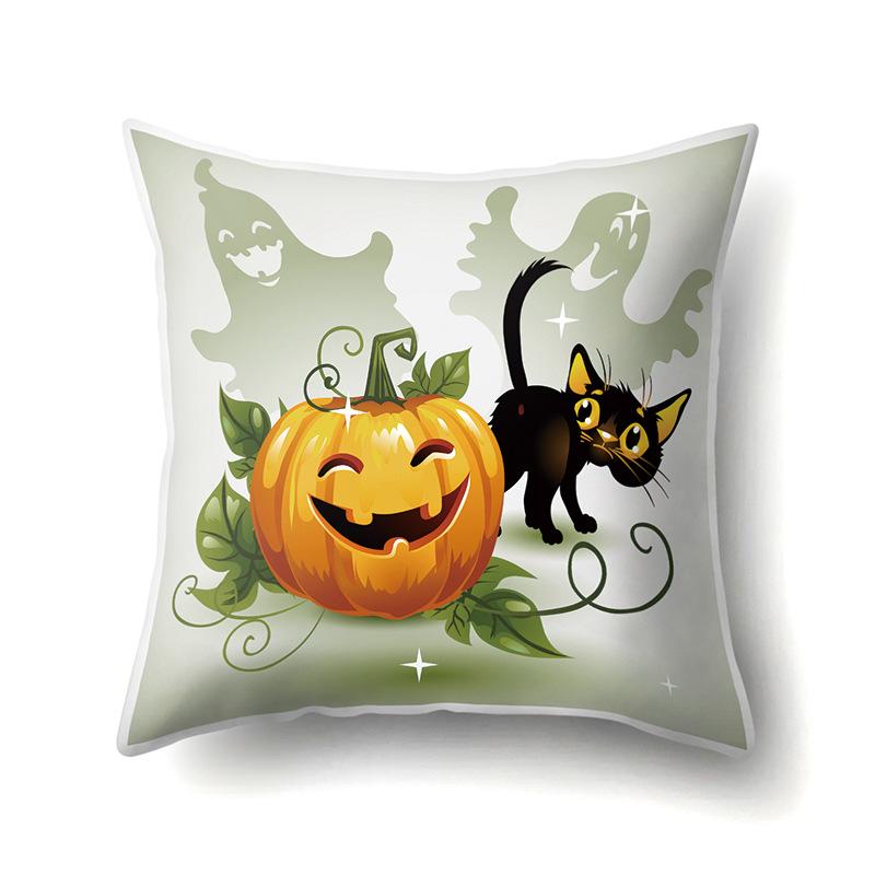 Halloween Pillowcase Car Waist Pillow Pumpkin Sofa Cushion Cover Office Home Living Room Pillowcase