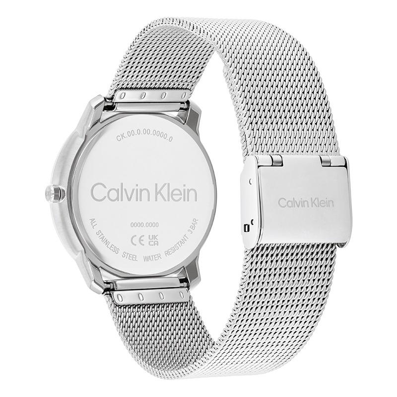 CALVIN KLEIN watch quartz movement steel strap 40mm silver dial unisex 30m waterproof 25300014