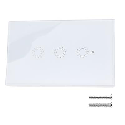 Interrupteur tactile intelligent sans fil WIFI 1/2/3 gangs, panneau de commande à distance avec application(blanc)