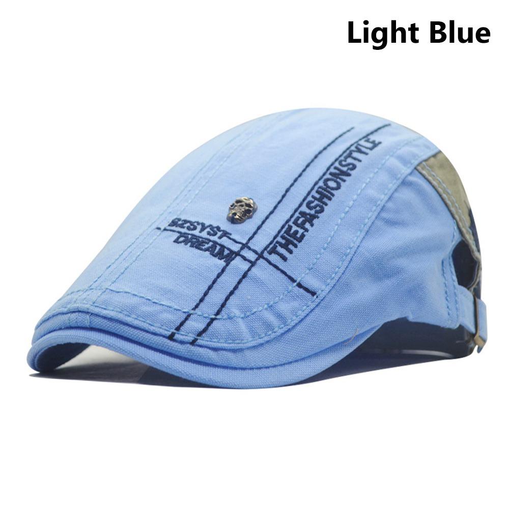 

1Pcs Durable Four Seasons Men Hat Cotton Flat Beret Cap Forward Summer Hat for Outdoor Travel