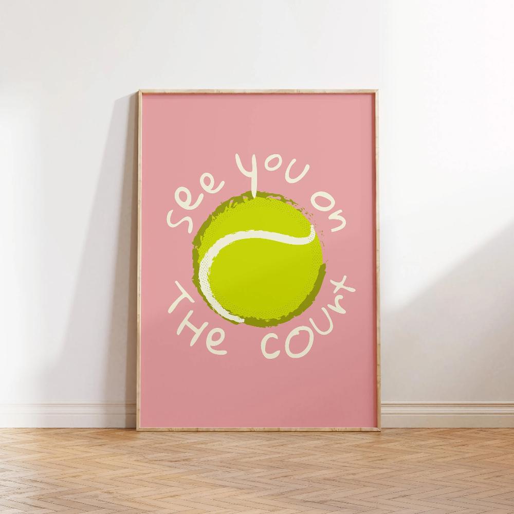 Fashion Tennis Climbing Sports Art Wall Art Tennis Golf Mountaineering Shoes Funny Print Canvas Painting Home Sports Decoration