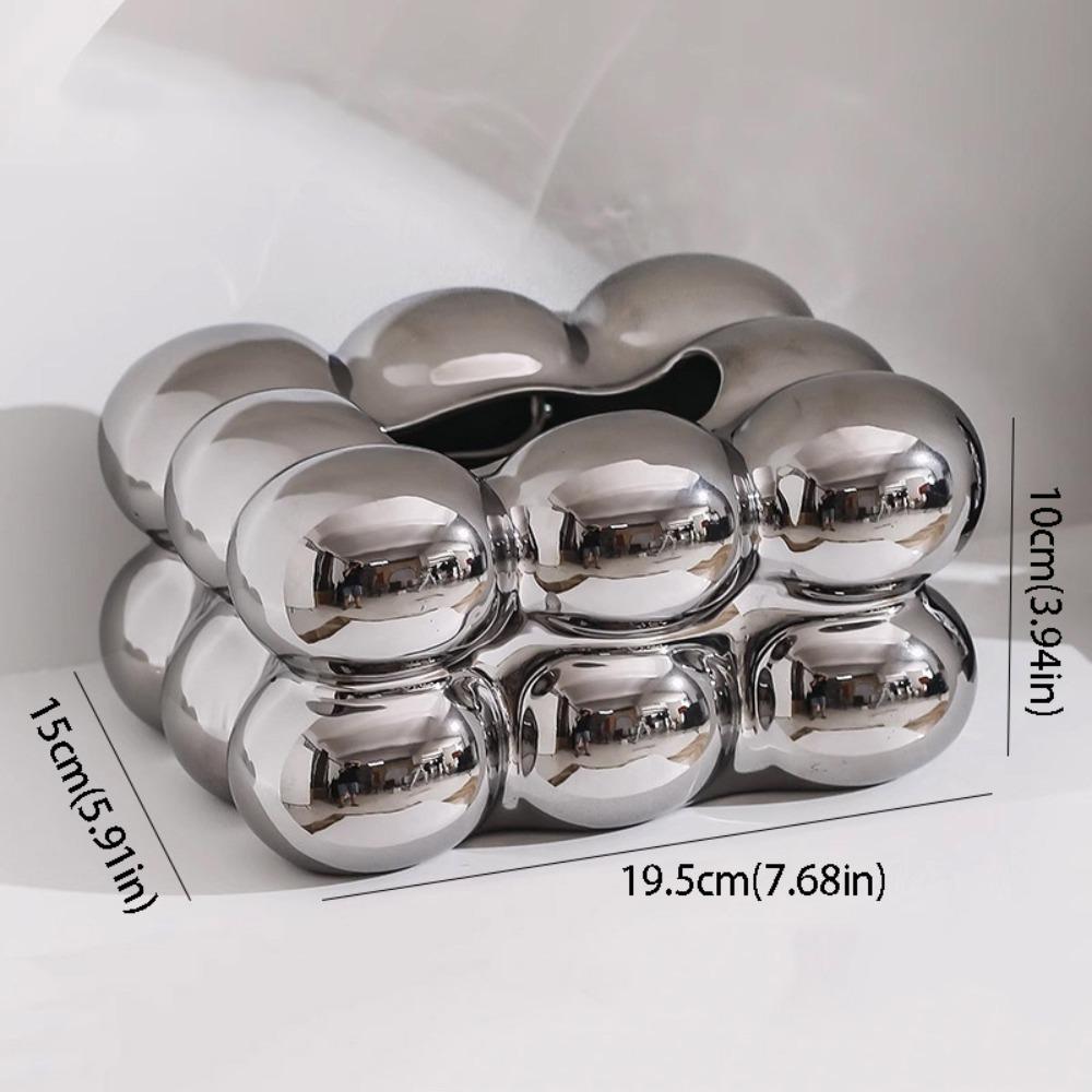 Nordic Style Tissue Box Cover Modern Design Decorative Napkin Holder Marshmallow Shape Refill Type Tissue Holder Living Room