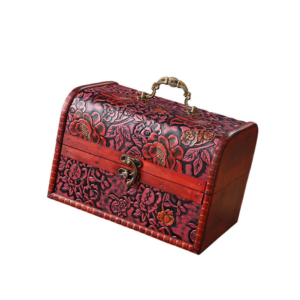 Spacious Wood Storage Box For Jewelry Watches Featuring Antique Look For Home Decoration