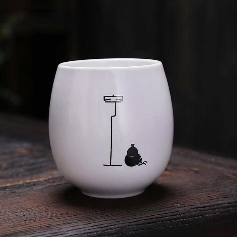 Ceramic Single Cup Coffeeware Teaware Kung Fu Tea Accessories Cups Kitchen Dining Bar Home Garden