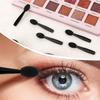 50 Pcs Eye Shadow Applicator Sticks, 1.9" Reusable Short Handle Dual Sided Sponge Cosmetic Brushes, Professional Disposable Single Head Soft Mini
