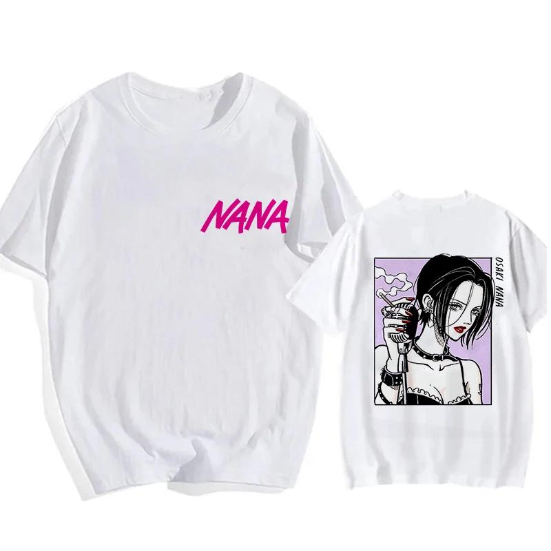 Nana Osaki Goth Manga T-Shirt Herren Damen Lustiges T-Shirt Schwarze Steine Grafik Tops Mode Hip Hop Y2k T-Shirt Streetwear Kleidung