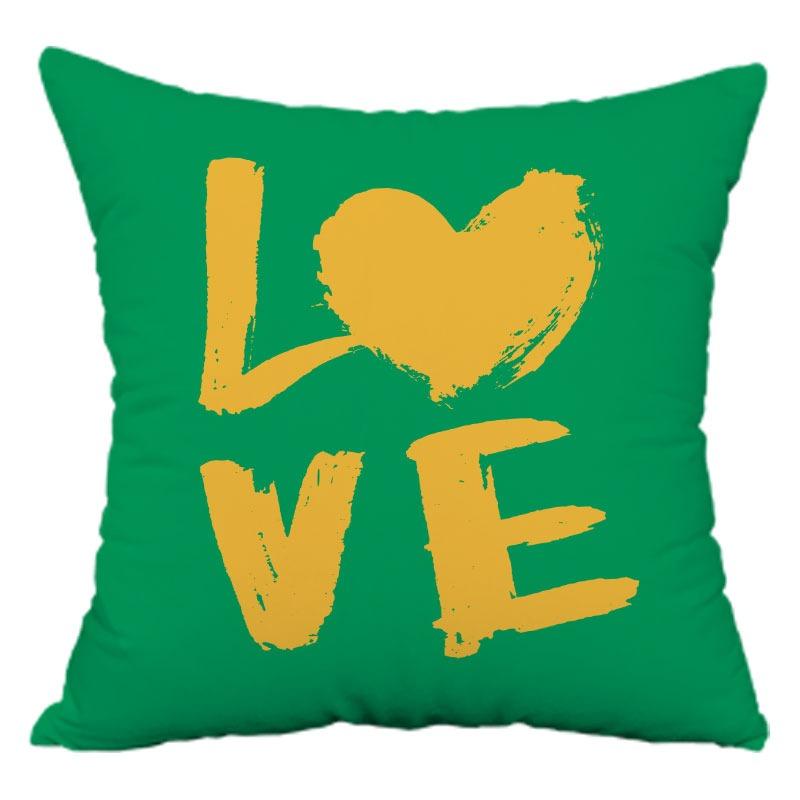 Green and Yellow Geometric Pillowcase Dormitory Decoration Office Living Room Sofa Home Pillowcase