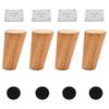 ABBP-Wood 4 Inch Tapered Furniture Legs Set Of 8 Round Solid Unfinished Mid Century Couch Feet Replacement Legs For Sofa
