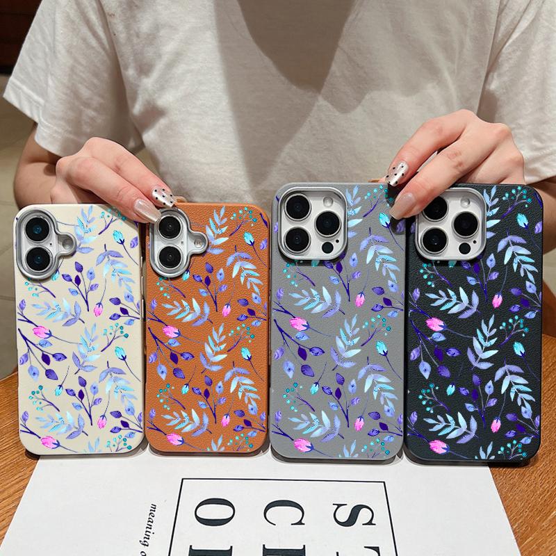 Texturovaný TPU kryt se vzorem květin pro iPhone 16 16e 15 Pro Max 14 13 12 11 Nárazuvzdorný Měkký Silikonový Kryt na Telefon