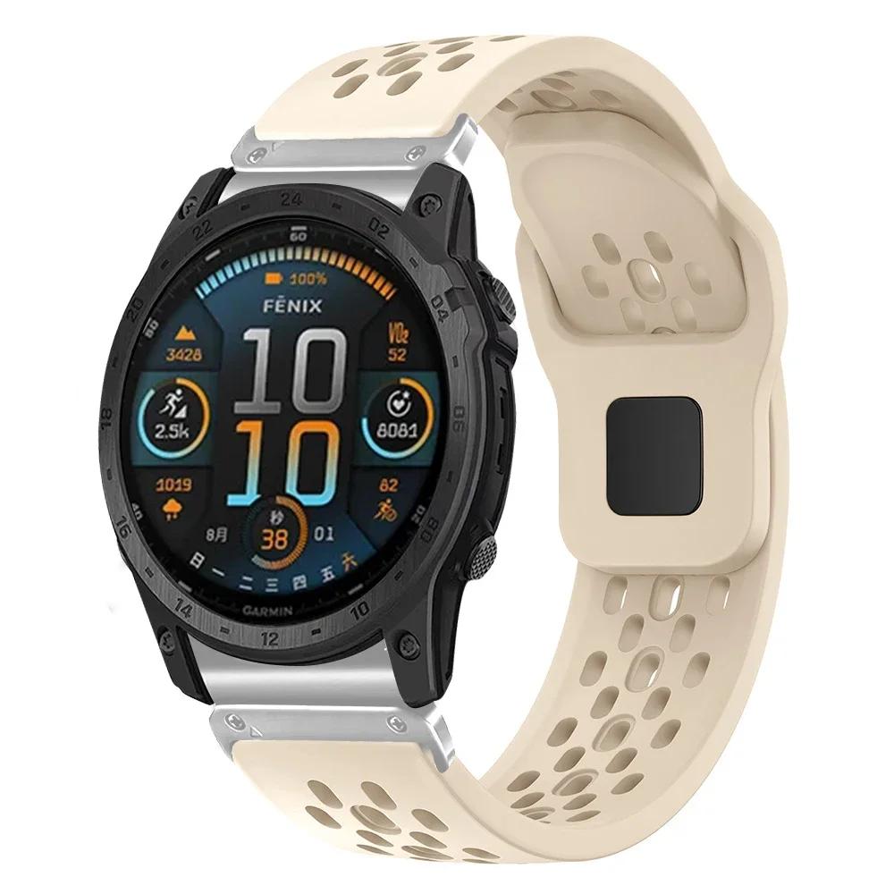 20 22 26mm For Garmin Fenix 8 51mm 7X 7 Pro Fenix 6X 6 5X 5Plus Tactix 7 Quick Fit Sports Silicone Band Forerunner 965 945 Strap