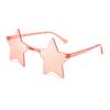 1Pc Frameless Star Shaped Solid Color Glasses For Cosplay Eyewear Cool Disco Glasses For Women Men Fashion Pentagram Sunglasses