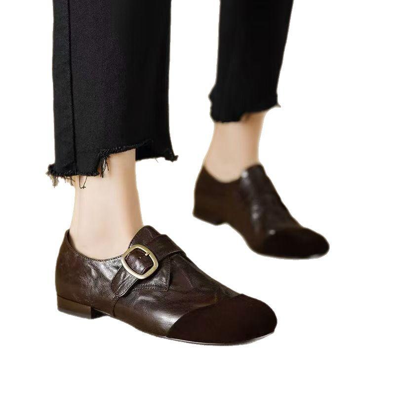 Fashion Luxury Women's Mary Jane Shoes Female New lolita shoes Women Square Toe Flat Cowhide Ladies ballet shoe tabis mocasines mujer