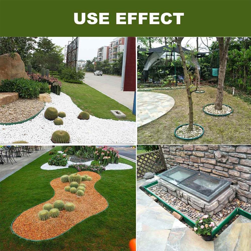 5m Plastic PE Garden Lawn Stone Isolation Path Grass Edging Fence Belt Border