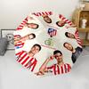 Atlético Madrid logo Print Automatic Umbrella, 8 Rib Iron Frame, Plastic Handle, Suitable for Outdoor Travel &Daily , Ideal Gift
