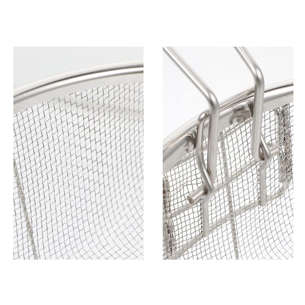 Lightweight and Compact Stainless Steel Deep Fry Basket for Easy Storage