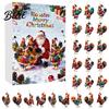 Children Christmas Calendar Windows Holiday Box Multifunctional 24-Day Countdown Chicken Advent with Easy-Open Decoration Family