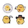 3-6 Stk./Set Tier-Serie Emaille-Anstecknadeln Capybara Frosch Cowboy Ente Killer-Huhn Broschen Reversabzeichen Schmuck Geschenk für Freunde