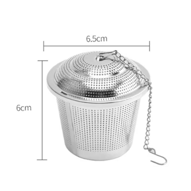 Stainless Steel Cooking Spices Infuser Fine Mesh Loose Tea Herbal Strainer Filter With Extended Chain Kitchen Accessories