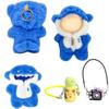 [FTADI] 15-17cm Plush Doll Clothes - Cute Fashion Style Change Set for 15-17cm Dolls, Doll Toy Change Clothes, Doll Camera and Water Bottle Set (Doll