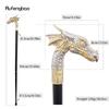Golden White Dragon Head Fashion Walking Stick Decorative Stick Cospaly Vintage Performance Stage Cane 94cm