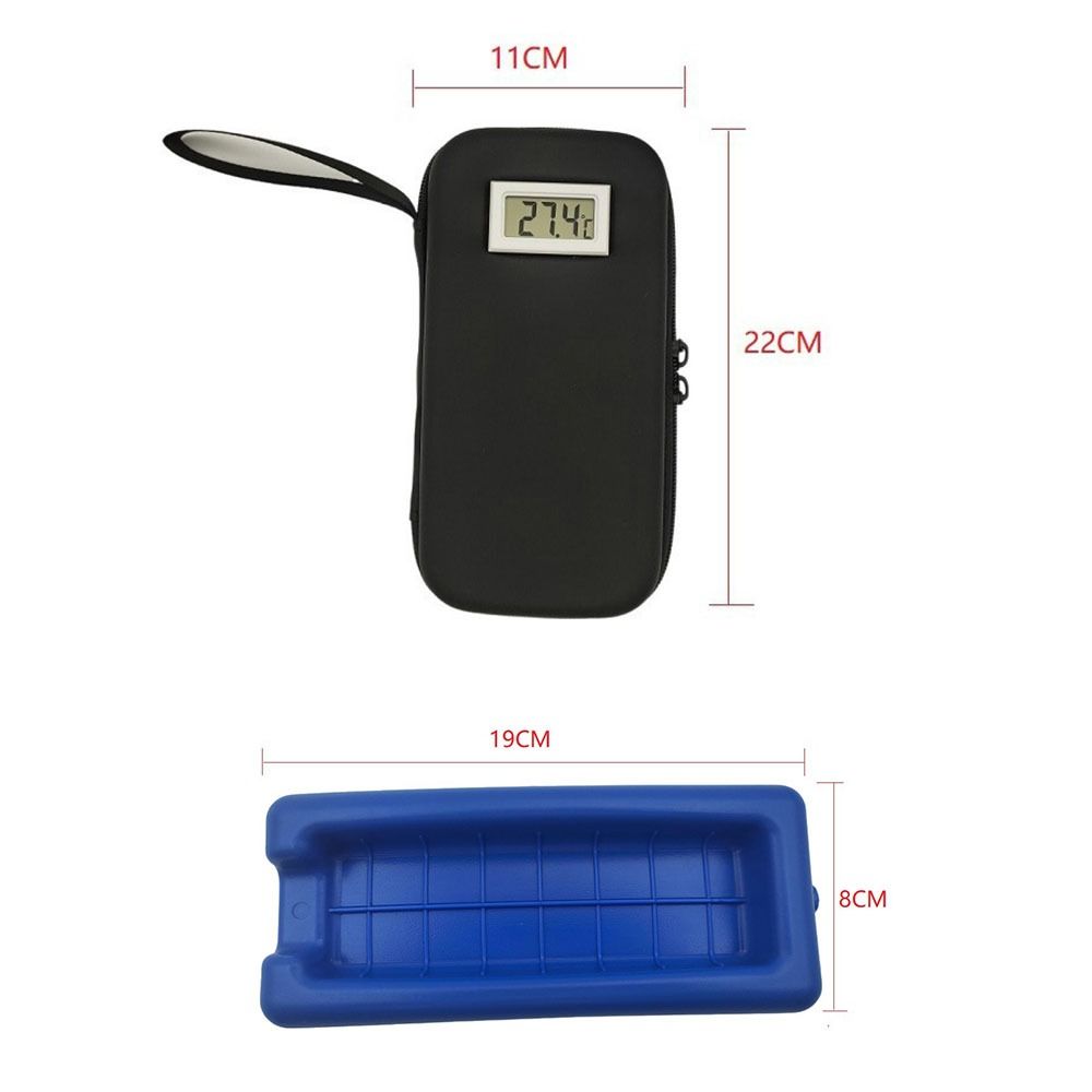 With Thermometer Display Insulin Cooler Travel Case Waterproof Thermal Insulated Refrigerated Medicine Organizer Bag